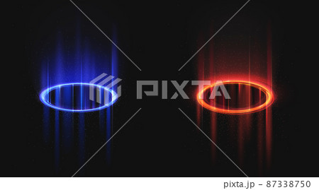 Blue and red magic portals 87338750