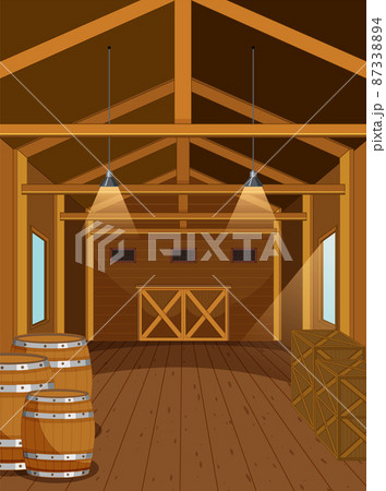 Scene inside the barn 87338894