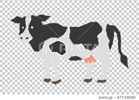 乳牛　レトロなベクターイラスト 87339080