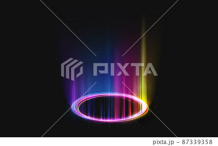Magic shining portal with rainbow light effect 87339358