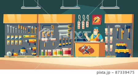 Tools store, hardware construction shop interior Tools store, hardware construction shop interior 87339475