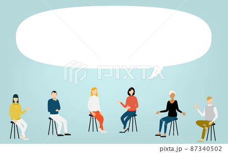 多様性のイメージ、話し合う人たち 多様性のイメージ、話し合う人たち 87340502