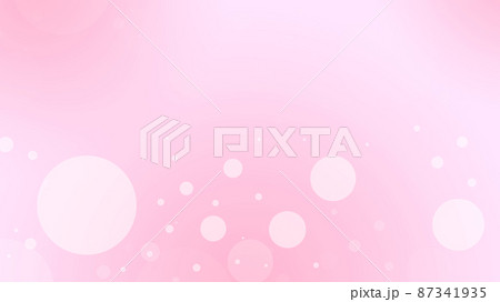 水玉　水玉ピンク　白玉　バーチャル背景　桃　もも　ライトピンク 87341935