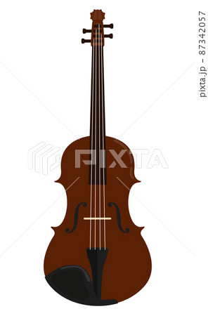 弦楽器(バイオリン・ヴィオラ）本体のベクターイラスト素材 87342057