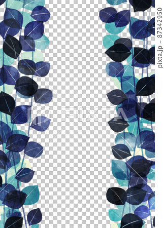 背景素材_水彩テクスチャ_葉っぱ 87342950