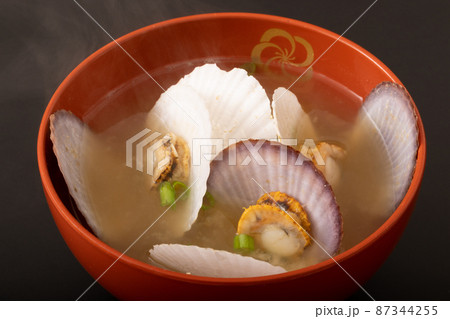 ホタテの稚貝の味噌汁 87344255