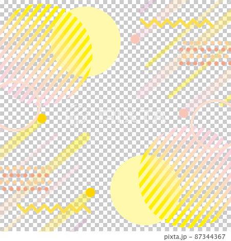 Geometric pop background white background pink orange square 87344367
