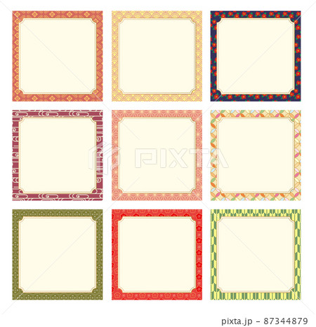 和風　和柄　背景 87344879