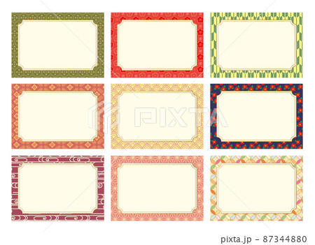 和風　和柄　背景 87344880