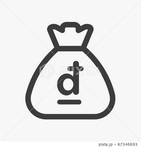 Dong icon. Sack with Vietnamese currency symbol Dong icon. Sack with Vietnamese currency symbol 87346693