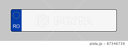 Car license plate of Romania vector template Car license plate of Romania vector template 87346739