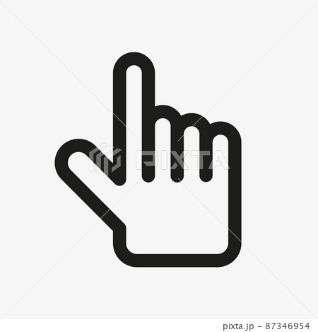 Hand pointer. Clicking finger icon. Vector icon Hand pointer. Clicking finger icon. Vector icon 87346954