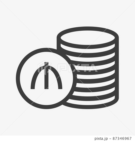 Manat vector icon. Currency symbol of Azerbaijan Manat vector icon. Currency symbol of Azerbaijan 87346967