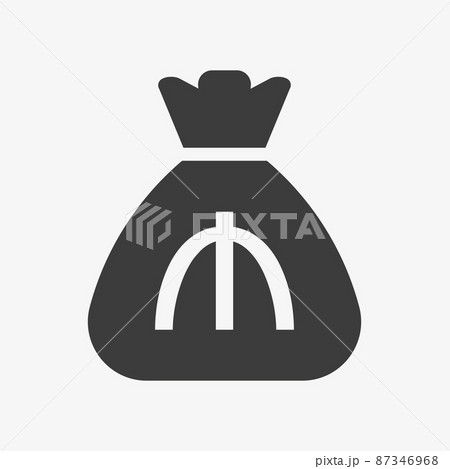 Manat icon. Sack with currency of Azerbaijan 87346968