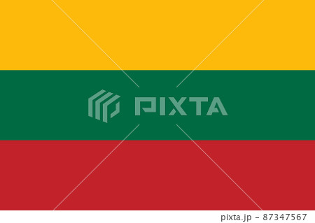 Lithuanian flag vector icon. Flag of Lithuania. 87347567
