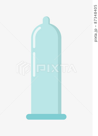 Colorless condom vector icon on white background Colorless condom vector icon on white background 87348405
