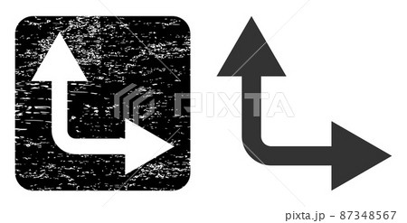 Grunge Bifurcation Arrow Right Up Hole Seal Grunge Bifurcation Arrow Right Up Hole Seal 87348567