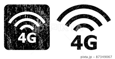 Textured 4G Radio Source Stencil Badge 87349067