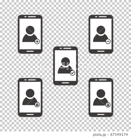 Simple smartphone with variations and business icon set of people 87349174