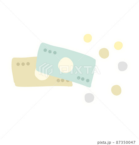 お金(紙幣と硬貨)のイメージ お金(紙幣と硬貨)のイメージ 87350047