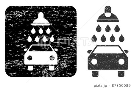 Grunge Car Shower Subtracted Seal Grunge Car Shower Subtracted Seal 87350089