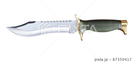 Hunting knife. Isolated over white background Hunting knife. Isolated over white background 87350417