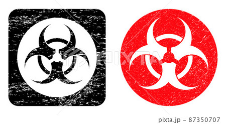 Scratched Bio-Hazard Hole Imprint 87350707