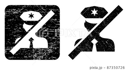 Distress Frorbidden Police Officer Hole Watermark 87350726