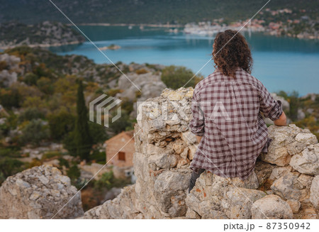 Travel and tourist attractions at Kekova island, Turkey. 87350942