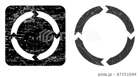 Grunge Rotation Carved Stamp Seal 87351094