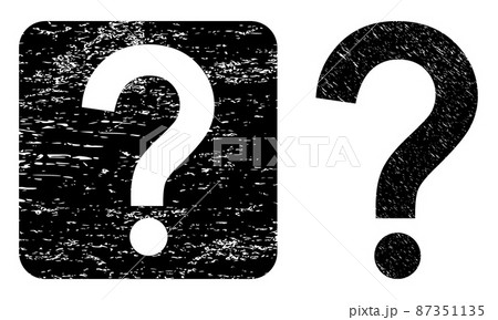 Distress Query Sign Carved Badge 87351135