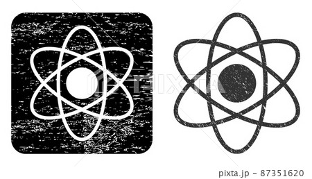 Grunge Atom Stencil Watermark Grunge Atom Stencil Watermark 87351620