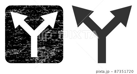 Scratched Bifurcation Arrow Up Hole Stamp Seal Scratched Bifurcation Arrow Up Hole Stamp Seal 87351720