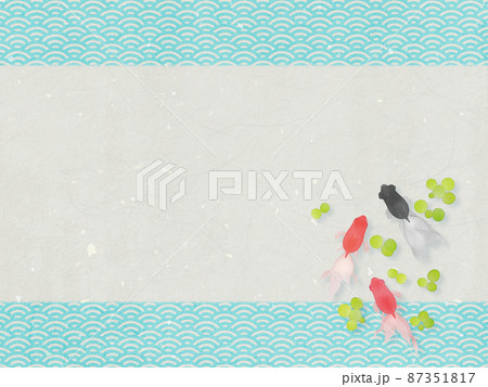 泳ぐ金魚 背景素材 泳ぐ金魚 背景素材 87351817