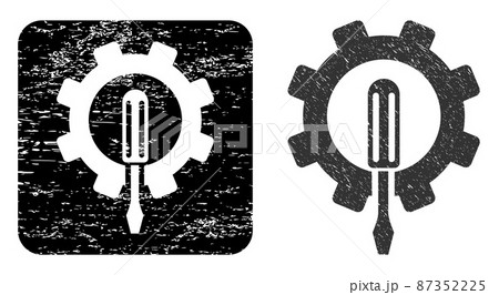Grunge Engineering Stencil Badge 87352225