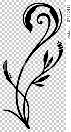 Hand-painted monochrome ivy pattern single item vector material Hand-painted monochrome ivy pattern single item vector material 87352412