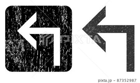 Rubber Turn Left Carved Badge 87352987
