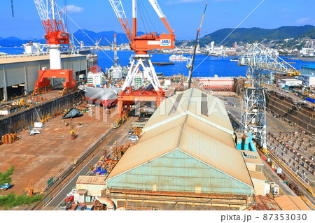 【広島県】歴史の見える丘から見た戦艦大和 建造ドック 87353030