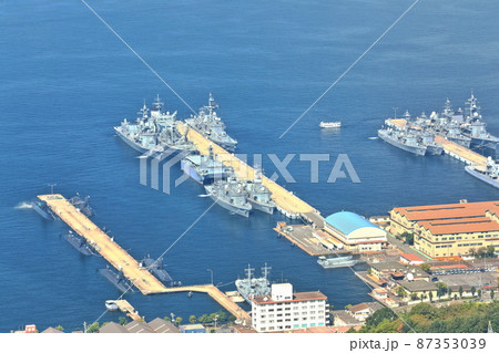 【広島県】アレイからすこじまの眺望(海上自衛隊 艦隊) 【広島県】アレイからすこじまの眺望(海上自衛隊 艦隊) 87353039