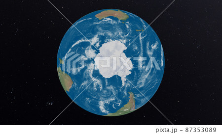 地球　南極大陸中心　perming3DCG　イラスト素材 87353089