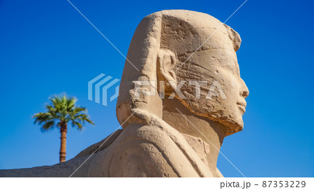 Luxor Temple in Luxor, ancient Thebes, Egypt. Luxor Temple is a large Ancient Egyptian temple complex located on the east bank of the Nile River and was constructed approximately 1400 BCE. Luxor Temple in Luxor, ancient Thebes, Egypt. Luxor Temple is a large Ancient Egyptian temple complex located on the east bank of the Nile River and was constructed approximately 1400 BCE. 87353229
