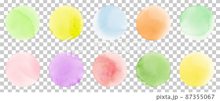 Round texture with pale watercolor shades 87355067