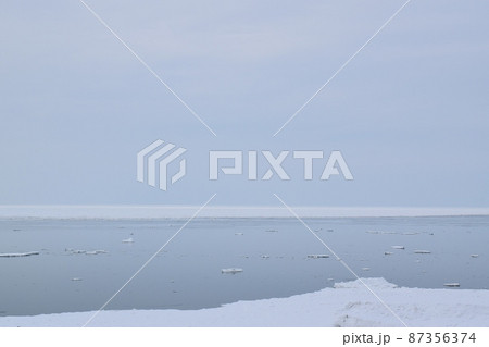 北浜駅からの流氷 北海道 北浜駅からの流氷 北海道 87356374