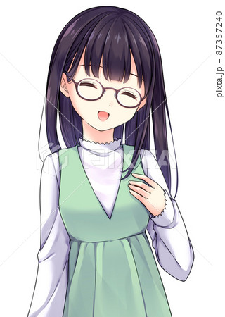 流行り の ブランド - 2025年おすすめのアイテム満載 アニメ風の女性キャラクター 笑顔のイラスト素材 [87357240] - PIXTA 絵画