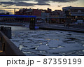 Ice on the Moskva River in the city center 87359199