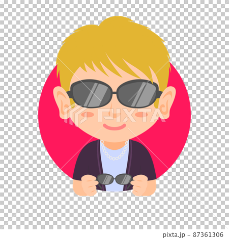 Men's icon holding sunglasses 87361306