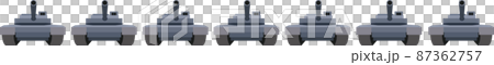 隊列を組んだ戦車のイラスト素材　ベクター 87362757