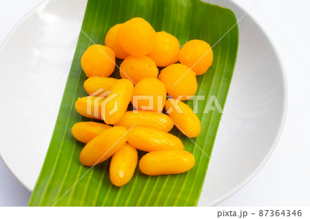 Thai traditional dessert, Sweet gold Thai traditional dessert, Sweet gold 87364346