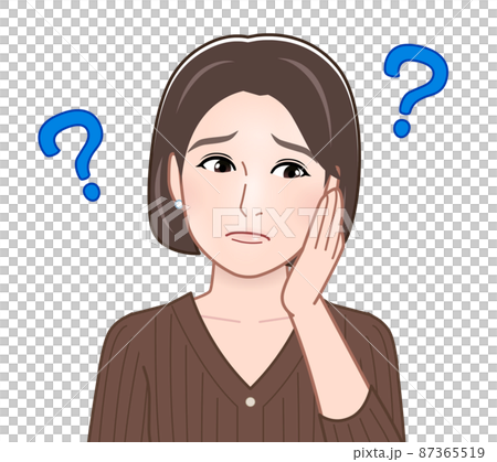 A woman wondering and thinking 87365519