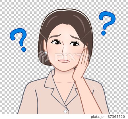 A woman wondering and thinking 87365520